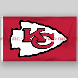 NFL美国堪萨斯城酋长队橄榄球俱乐部队旗定做Kansas Chiefs City