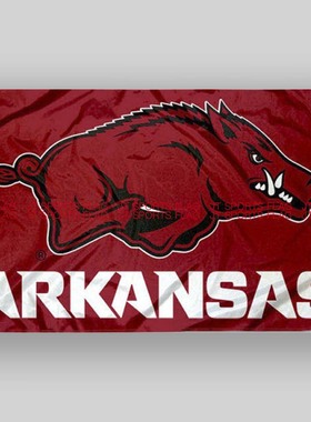 NCAA阿肯色州剃须刀大学队旗旗帜定制Arkansas Razorbacks Flag