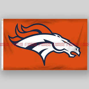 NFL美国丹佛野马队队橄榄球俱乐部队旗定做Denver flags Broncos