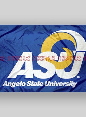 NCAA安吉洛州公羊大学学院队旗旗帜定制Angelo State Rams Flag