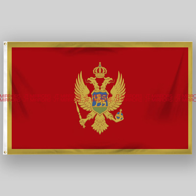 世界杯足球Montenegro Flag黑山国旗旗帜定做Flag of Montenegro