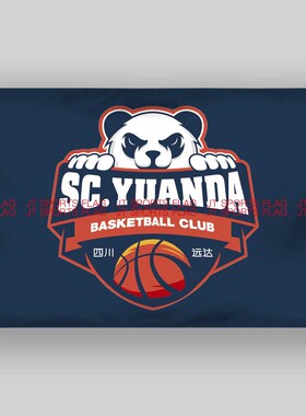 WCBA联赛四川远达美乐女子篮球俱乐部青少年学生周边队旗旗帜定制