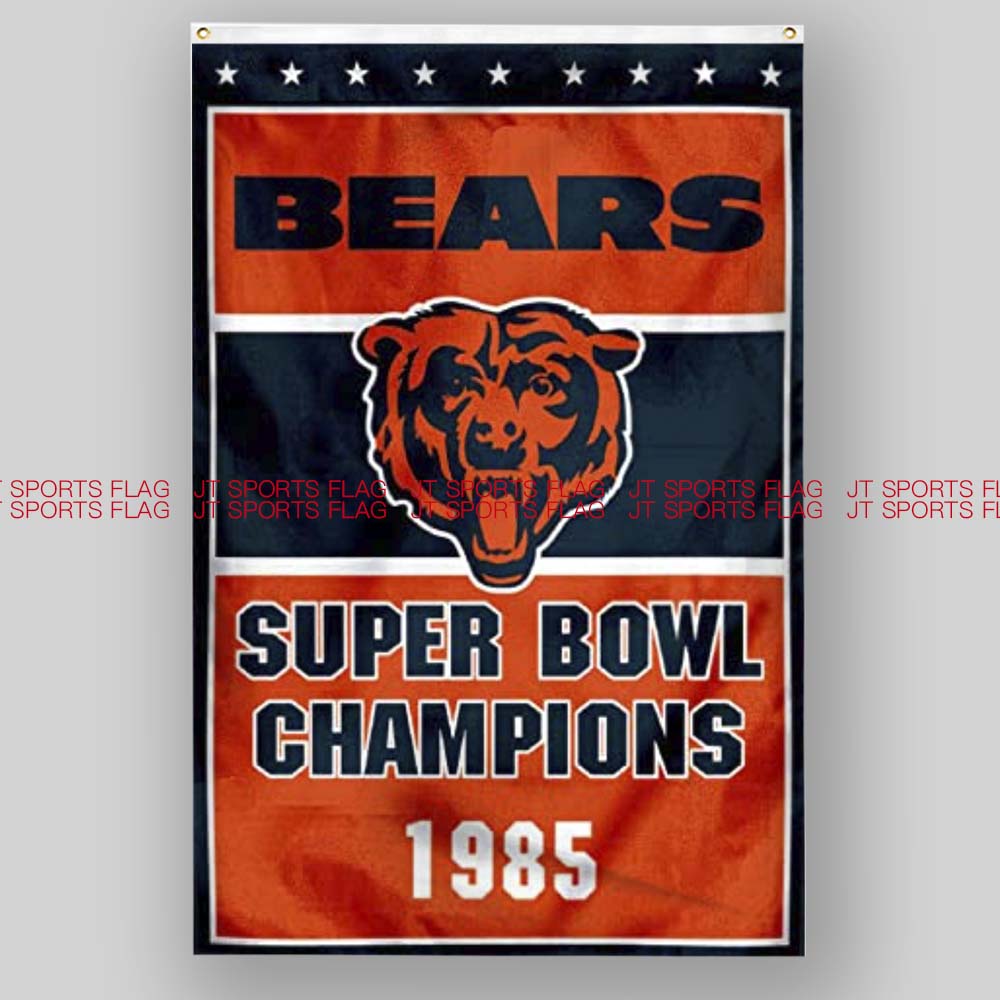 NFL美国芝加哥熊队橄榄球俱乐部冠军队旗旗帜Chicago Bears flags