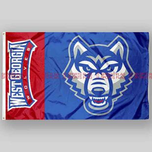 Wolves Flag Georgia NCAA西乔治亚狼旗帜大学校旗队旗定做West