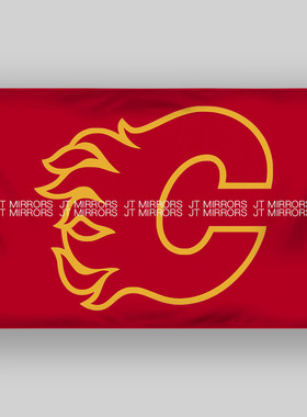 NHL加拿大卡尔加里火焰队曲棍球冰球俱乐部队旗Calgary Flames