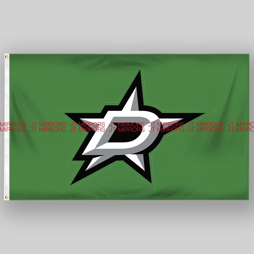 nhl美国达拉斯之星队曲棍球冰球俱乐部队旗定做dallas stars flag