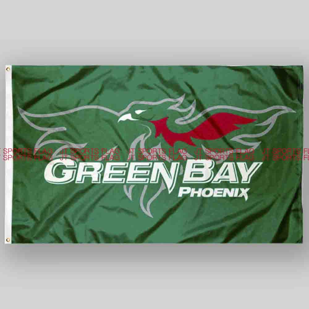 NCAA威斯康星州绿湾凤凰旗帜Wisconsin Green Bay Phoenix Flag