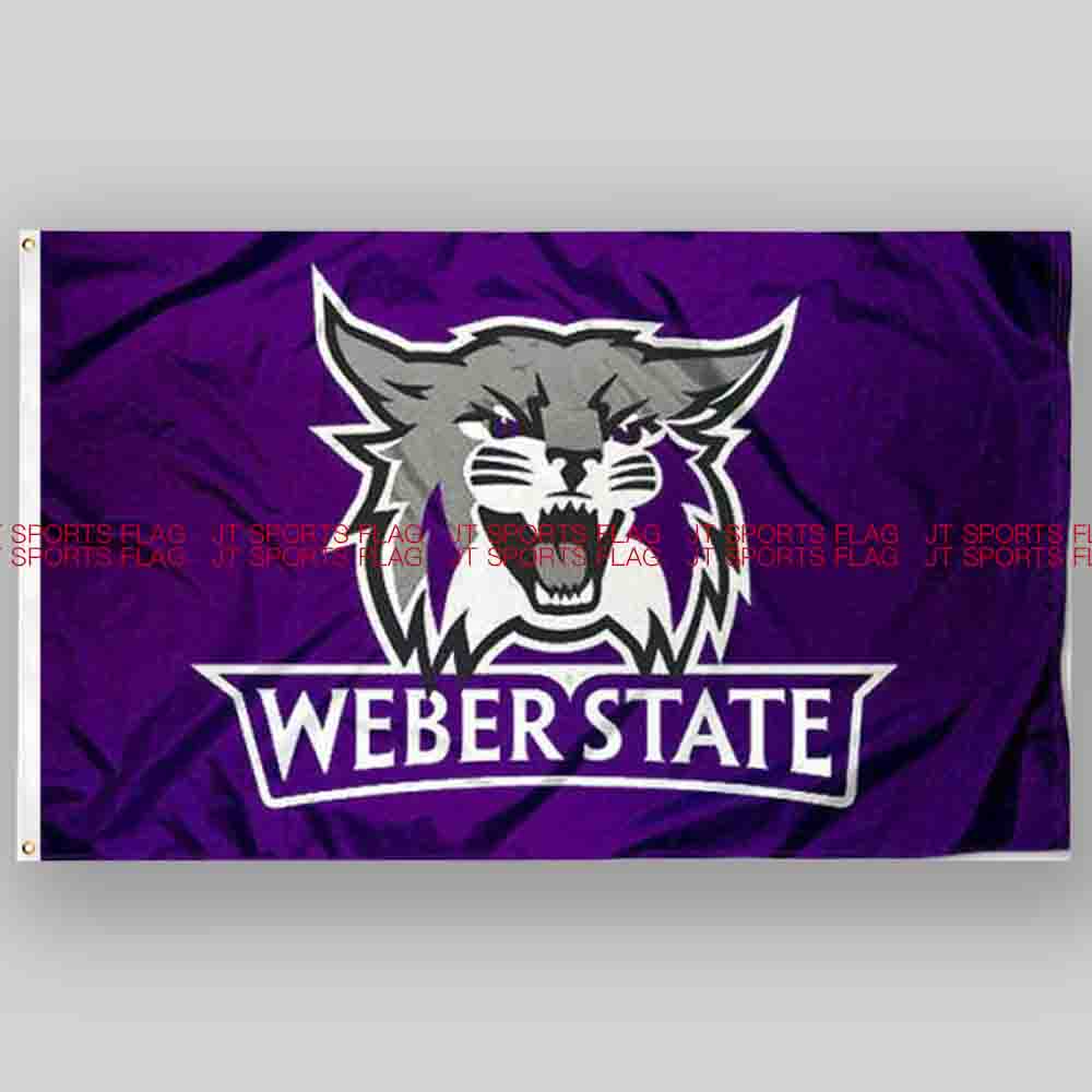 NCAA韦伯州野猫旗帜大学校旗队旗定做Weber State Wildcats Flag