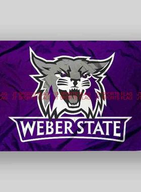 NCAA韦伯州野猫旗帜大学校旗队旗定做Weber State Wildcats Flag