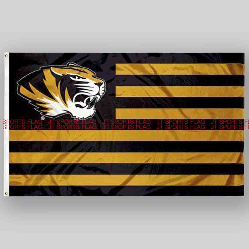 NCAA密苏里老虎旗帜大学校旗班旗队旗定做Missouri Tigers Flag