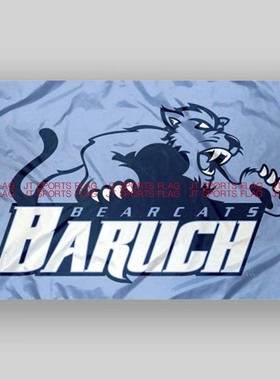 NCAA巴鲁克学院熊队大学队旗旗帜Baruch College Bearcats Flag
