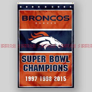 NFL美国丹佛野马队队橄榄球俱乐部冠军队旗Denver flags Broncos