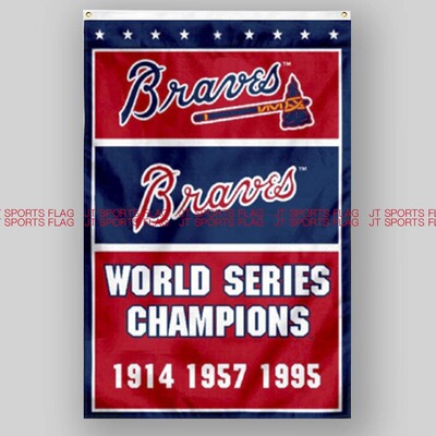 MLB美国亚特兰大勇士棒球俱乐部冠军队旗旗帜定制Atlanta Braves
