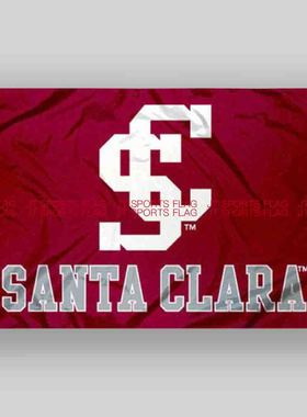 NCAA圣克拉拉野马旗帜大学校旗队旗定做Santa Clara Broncos Flag