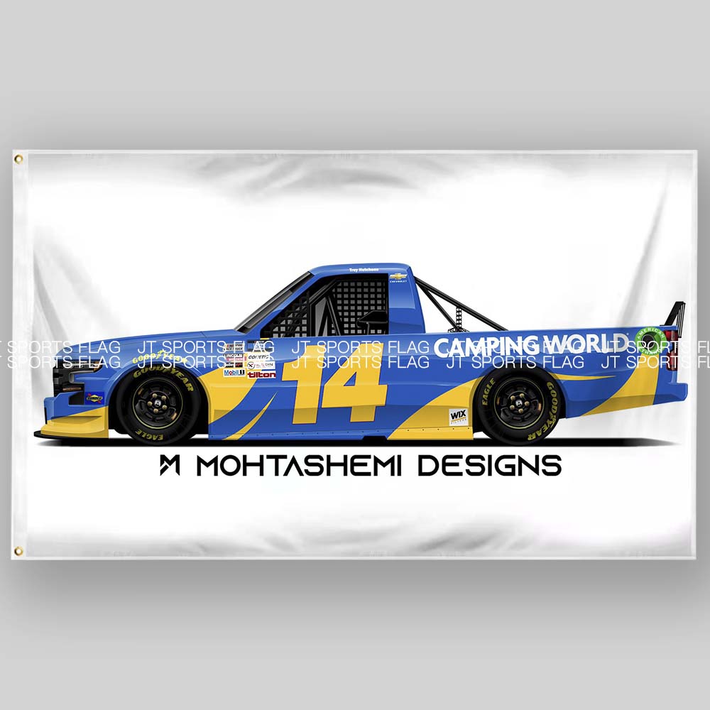 NASCAR美国纳斯卡车队汽车赛车旗帜运动装饰品Trey Hutchens flag