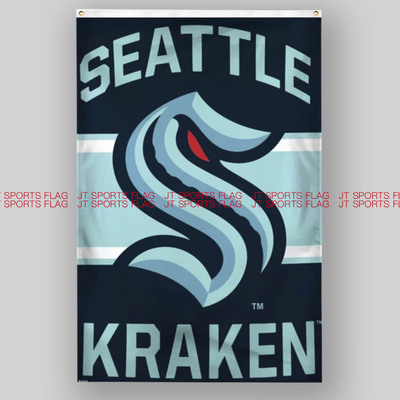 NHL美国西雅图海妖队曲棍球冰球俱乐部冠军队旗Seattle Kraken
