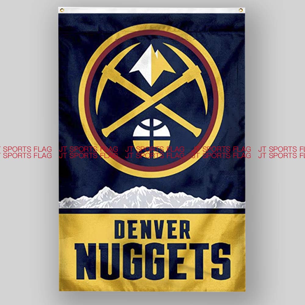 NBA丹佛掘金篮球俱乐部球队冠军队旗旗帜定制Denver Nuggets flag 文具电教/文化用品/商务用品 旗帜 原图主图