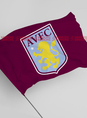 英超阿斯顿维拉足球俱乐部球队周边队旗定做Aston Villa F.C flag