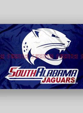 NCAA南阿拉巴马美洲虎旗帜队旗定做South Alabama Jaguars Flag