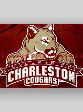 NCAA查尔斯顿美洲狮大学队旗旗帜定制Charleston Cougars Flag