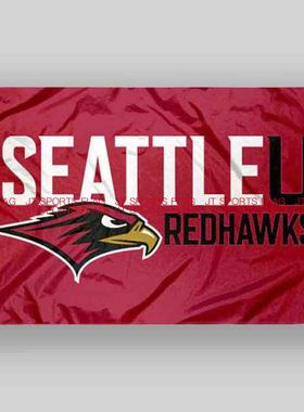 NCAA西雅图大学红鹰旗帜队旗Seattle University Redhawks Flag