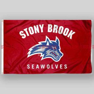 NCAA石溪海狼旗帜大学校旗队旗定做Stony Brook Seawolves Flag