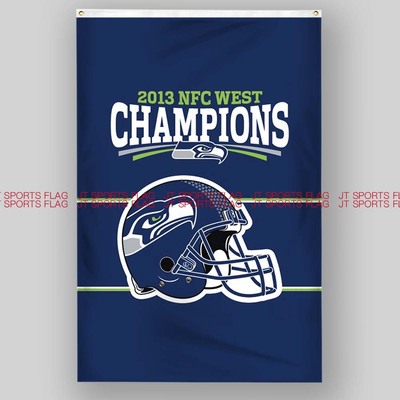 NFL美国西雅图海鹰队橄榄球俱乐部冠军队旗Seattle Seahawks flag