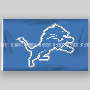 NFL美国底特律雄狮队橄榄球俱乐部队旗定做Detroit flags Lions