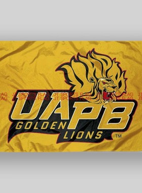 NCAA阿肯色州松崖金狮大学队旗Arkansas Pine Bluff Golden Lions