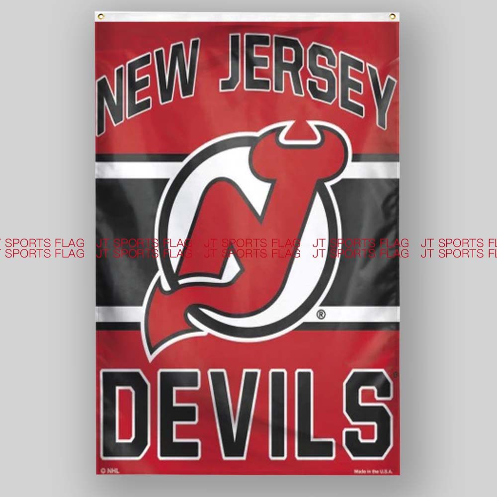 NHL美国新泽西魔鬼队冰球俱乐部冠军队旗旗帜New Jersey Devils