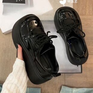 增高7cm单鞋 英伦矮子乐福鞋 女2026新款 小个子松糕厚底百搭小皮鞋