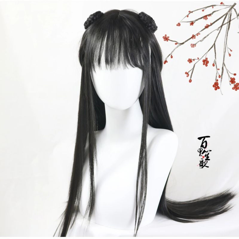 百里笙歌古风cos汉服襦裙袄裙少女假发头套古装魔道江厌离cos假发