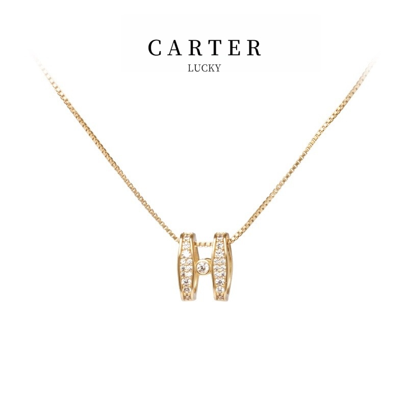 「小幸运」字母H轻奢小众高级气质新款项链锁骨链女生日礼物闺蜜