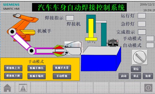 汽车车身自动焊接西门子S7-1200和TP900触摸屏博途V151新程序代做