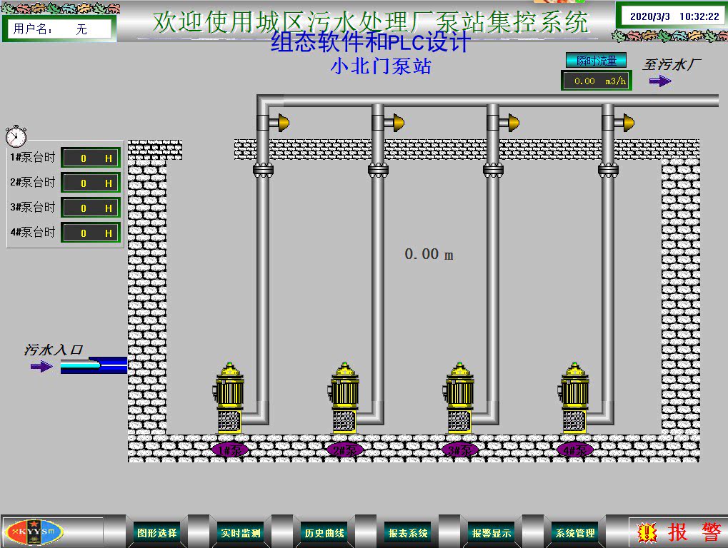 城区污水处理场泵站组态王6.55监控系统(117点)程序代做定制做