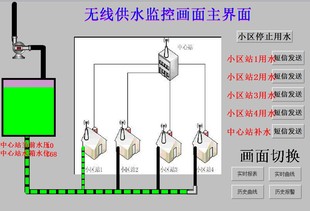 无线供水组态王6.53仿真程序带曲线报表和报警等界面代定做写mcgs