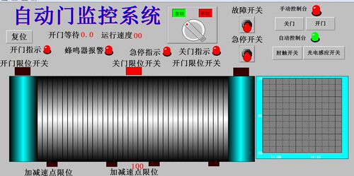 自动门西门子S7-200PLC组态王6.53仿真带CAD接线图主电路流程图8
