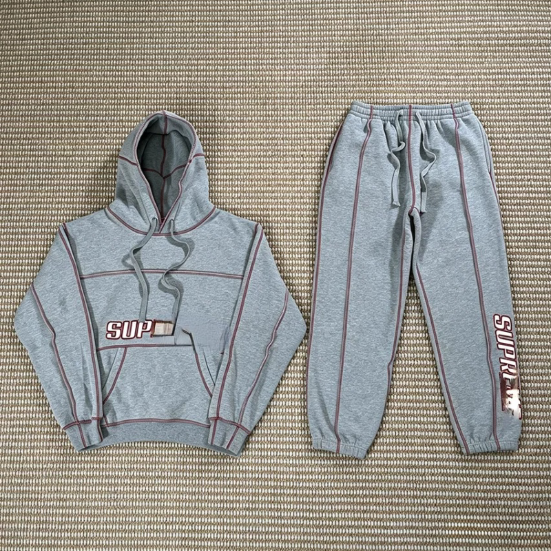 Sup Tracksuit潮牌运动服套装jacket+pants冲锋夹克卫衣外套