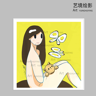 天野健维纳斯蝴蝶潮流艺术装饰画