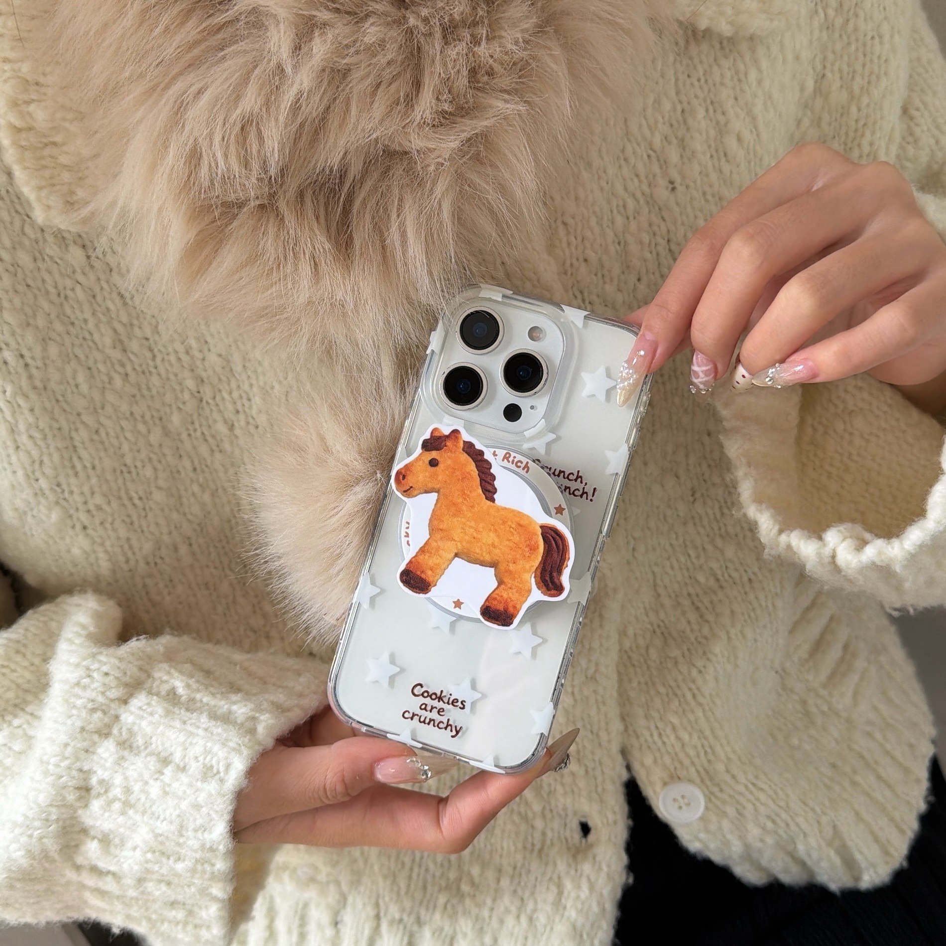 透明星星磁吸支架苹果17promax手机壳17pro简约17适用iphone16promax小马立体支架15pro全包16pro防摔14pro女,3C数码配件,手机保护套/壳,淘宝优惠券,粉丝福利购,淘宝优惠卷