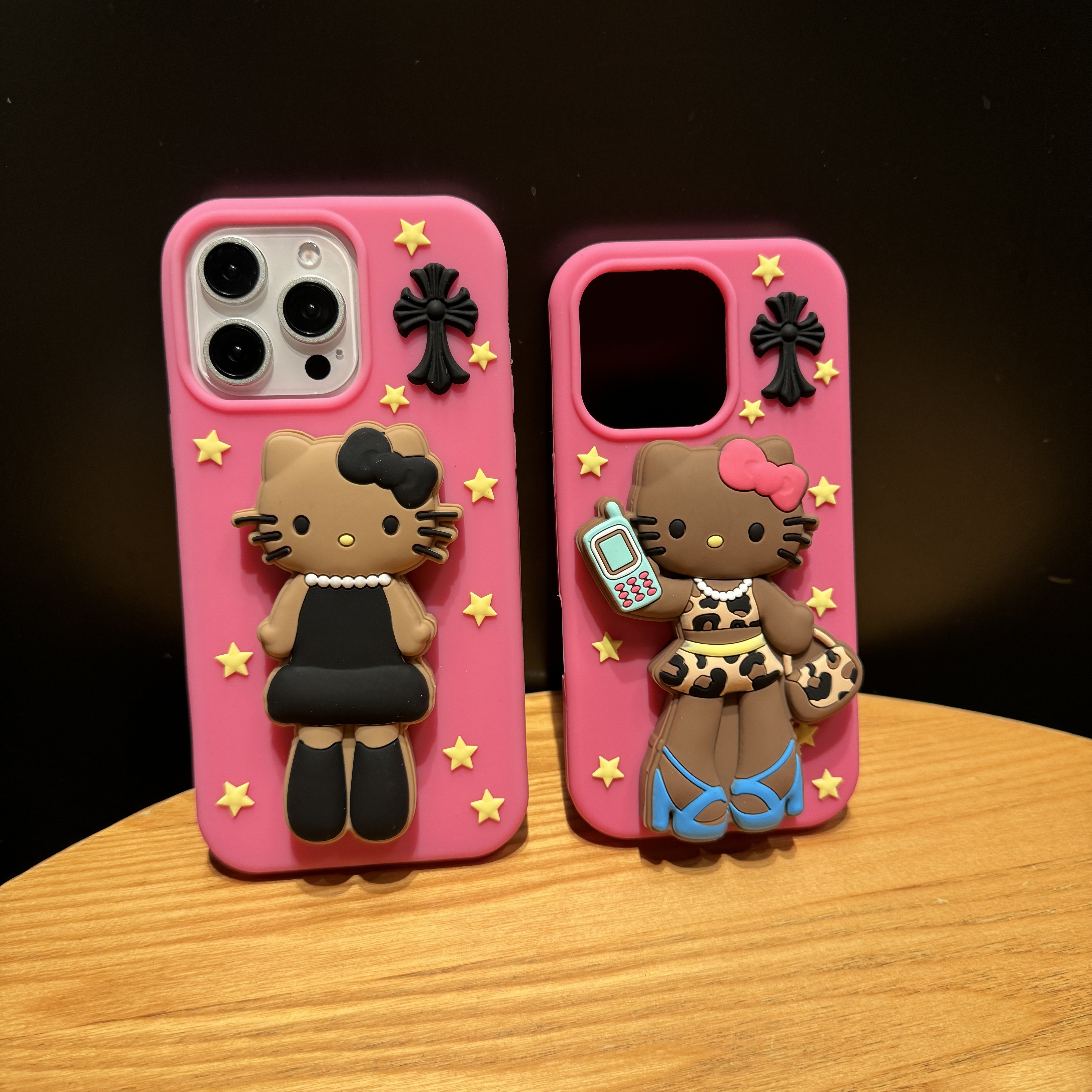 日韩卡通长腿kitty猫iPhone17promax手机壳17pro女款17适用苹果16pro可爱15pro16软硅胶15防摔14粉色13立体12