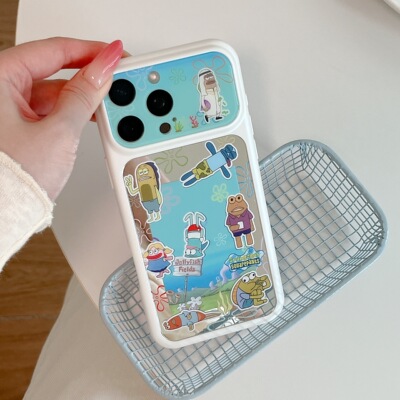 新款比奇堡居民们小丑鱼苹果17promax手机壳17pro镜面17卡通16pro适用iPhone16 promax可爱16全包15pro精孔15