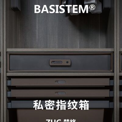 BASISTEM巴斯蒂姆楚格密码抽 私密指纹抽屉箱真皮柜首饰盒保密箱