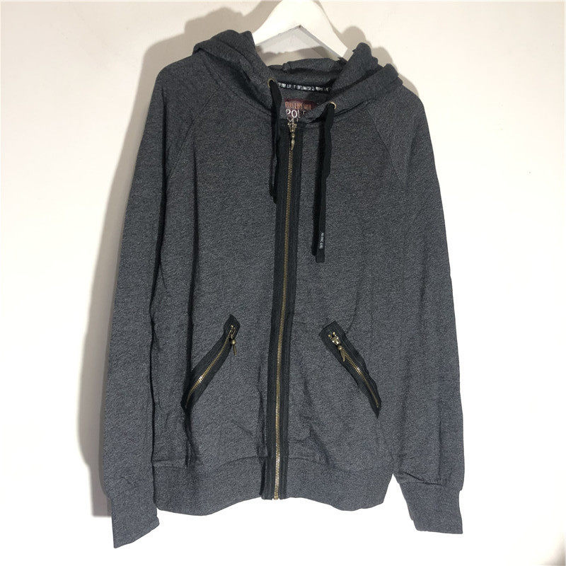 女士春季简约百搭连帽拉链衫 休闲显瘦毛圈运动卫衣