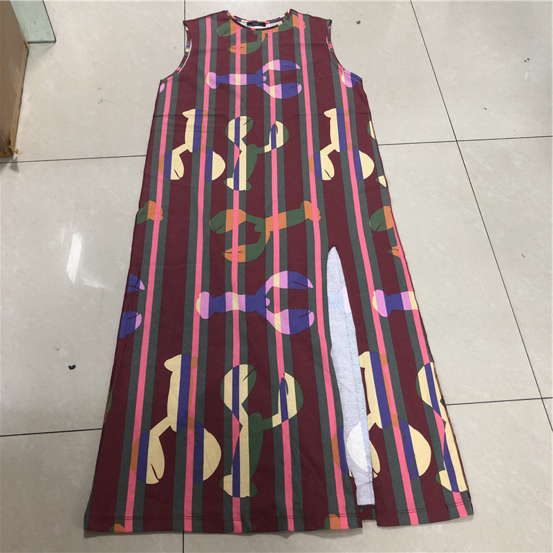 纯棉印花小龙虾前开叉图片