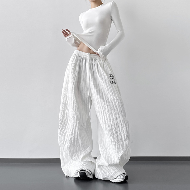 TROLL2025秋季新款休闲卫裤女hiphop高街爵士舞裤垂感运动工装裤.