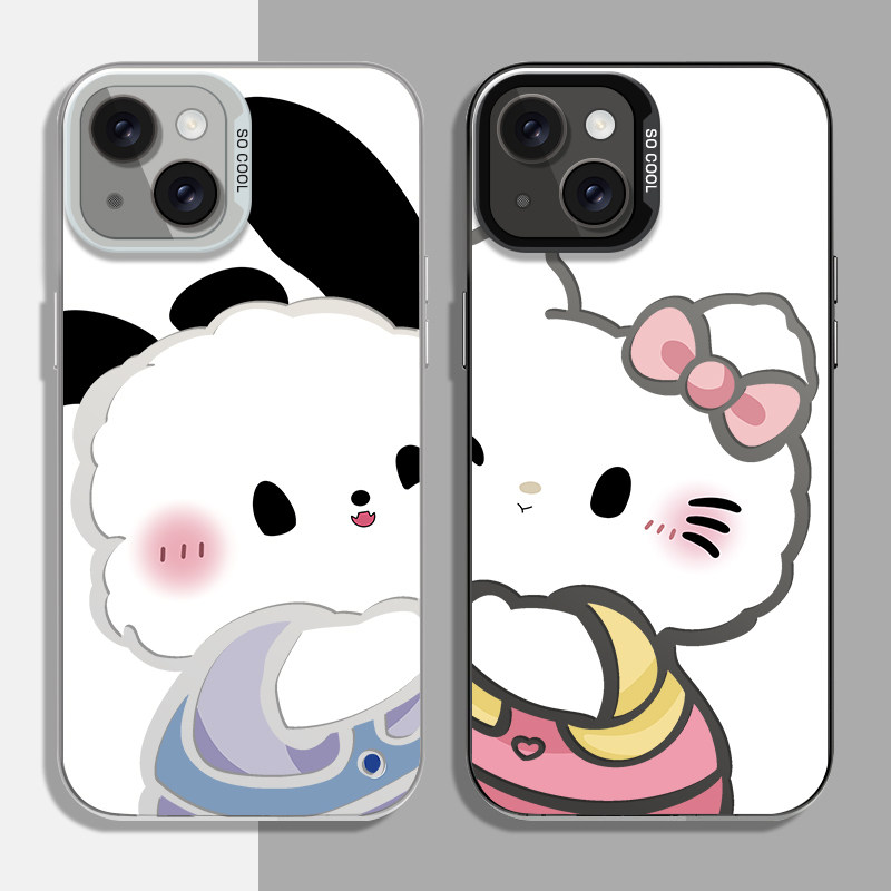 凯蒂猫帕恰狗适用苹果15手机壳新款iPhone14promax套ipone13高级感12mini全包11pro彩银xsmax情侣8plus7p款xs