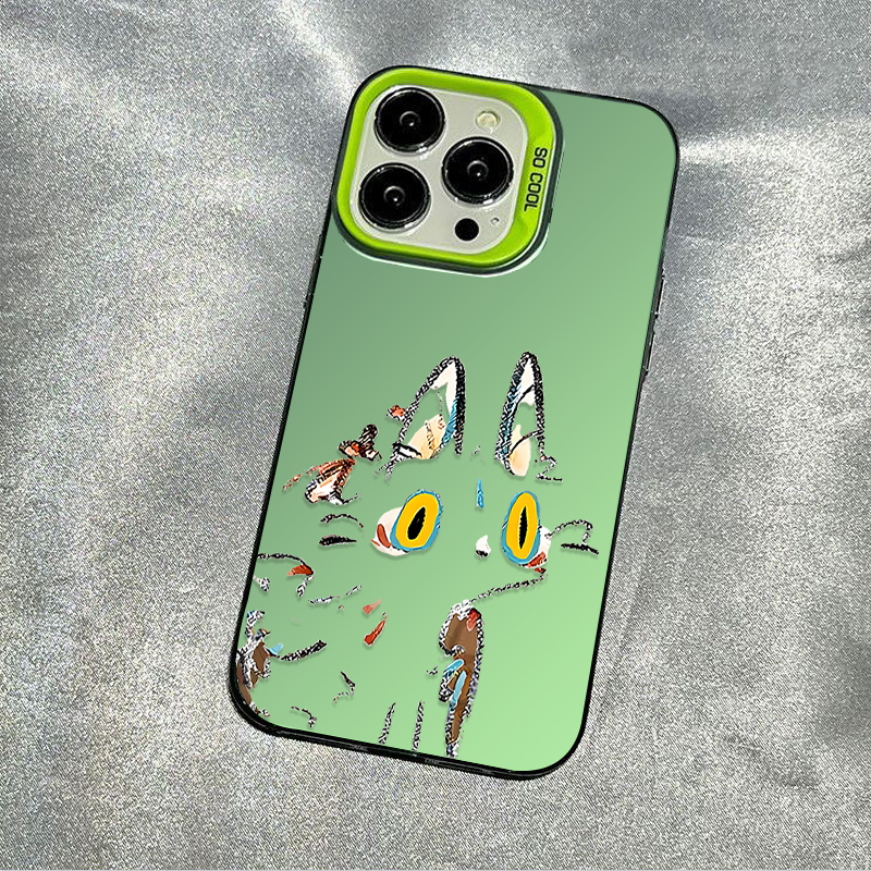 素描猫咪适用苹果15手机壳新款iPhone14promax高级感13潮牌ip12全包11pro防摔彩银xrxsmax男女8plus款por7套
