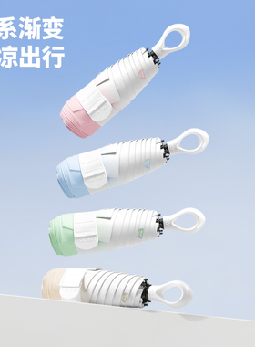 防晒伞五折小巧便携黑胶阻隔光照晴雨两用太阳伞