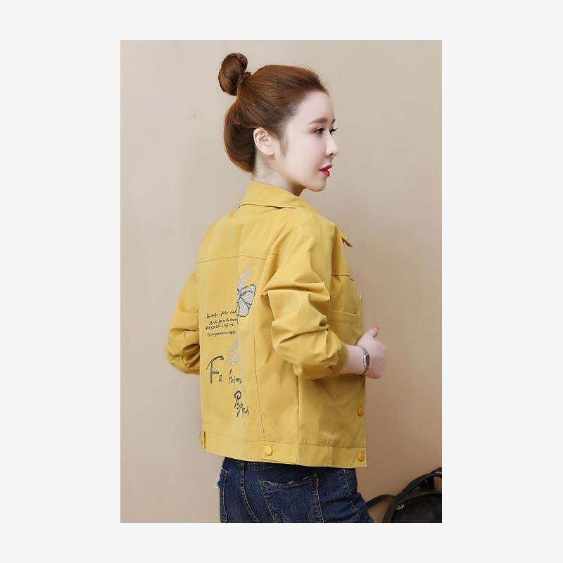 春季外套女士短款上衣新款韩版烫钻百搭今年流行矮个子夹克棒球服